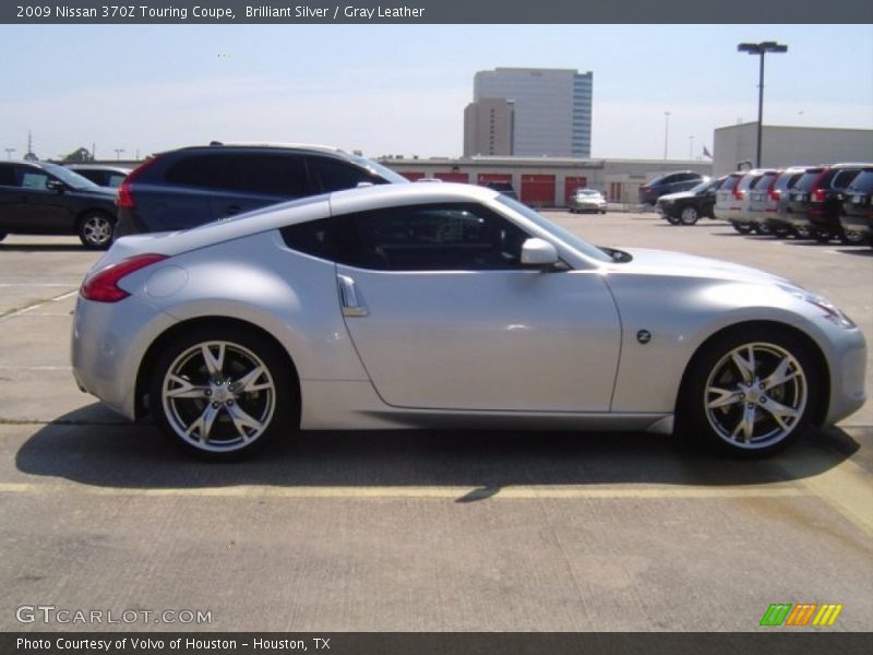 Brilliant Silver / Gray Leather 2009 Nissan 370Z Touring Coupe