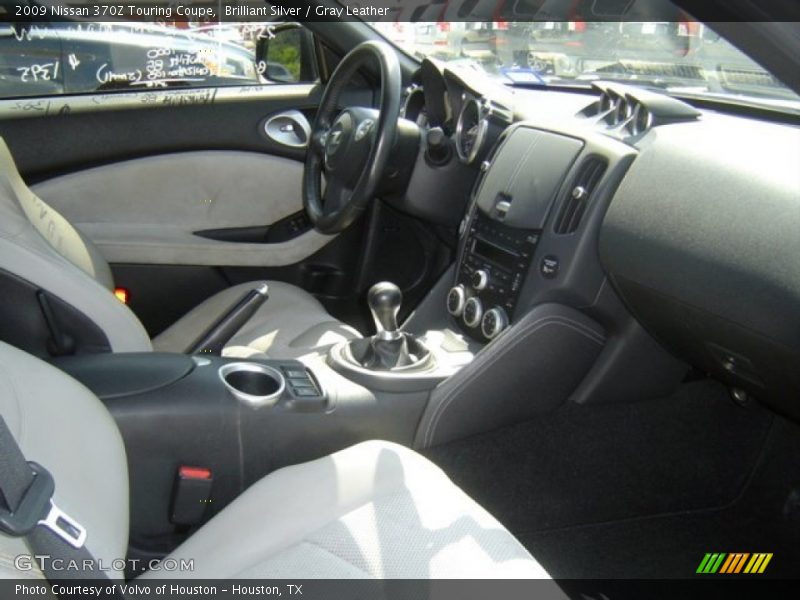 Brilliant Silver / Gray Leather 2009 Nissan 370Z Touring Coupe