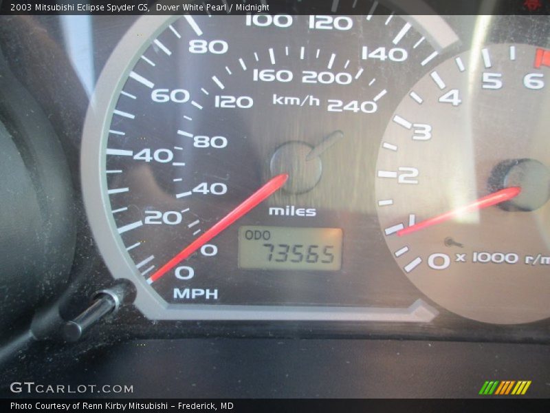 Dover White Pearl / Midnight 2003 Mitsubishi Eclipse Spyder GS