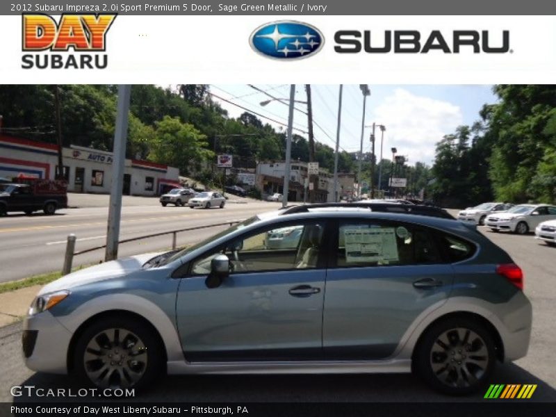 Sage Green Metallic / Ivory 2012 Subaru Impreza 2.0i Sport Premium 5 Door