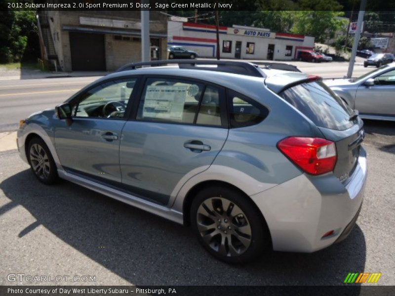 Sage Green Metallic / Ivory 2012 Subaru Impreza 2.0i Sport Premium 5 Door