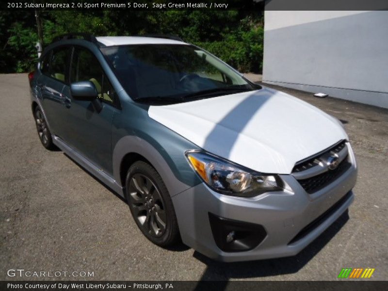 Sage Green Metallic / Ivory 2012 Subaru Impreza 2.0i Sport Premium 5 Door