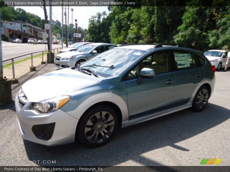 Sage Green Metallic / Ivory 2012 Subaru Impreza 2.0i Sport Premium 5 Door