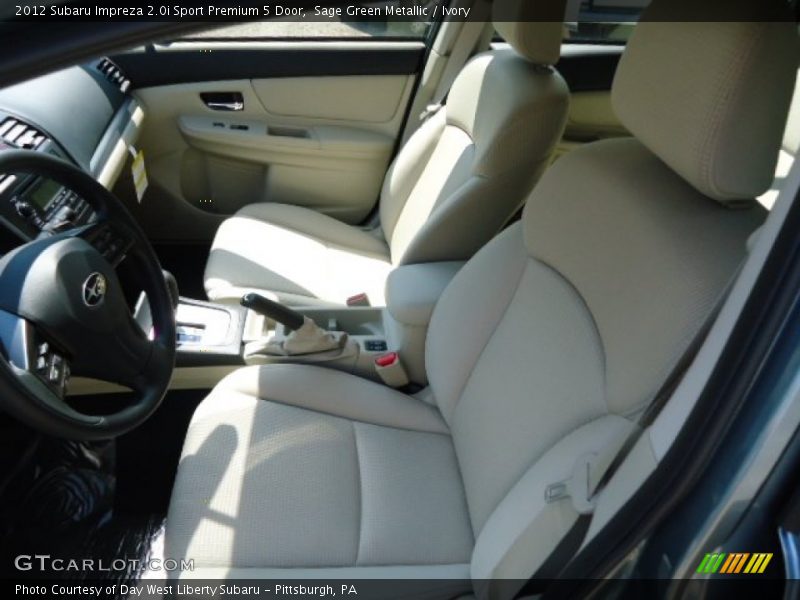 Sage Green Metallic / Ivory 2012 Subaru Impreza 2.0i Sport Premium 5 Door