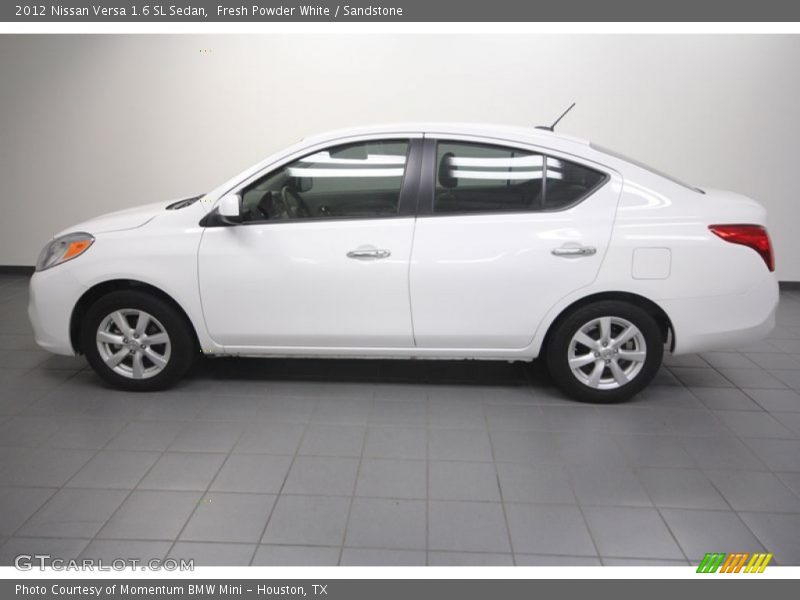 Fresh Powder White / Sandstone 2012 Nissan Versa 1.6 SL Sedan