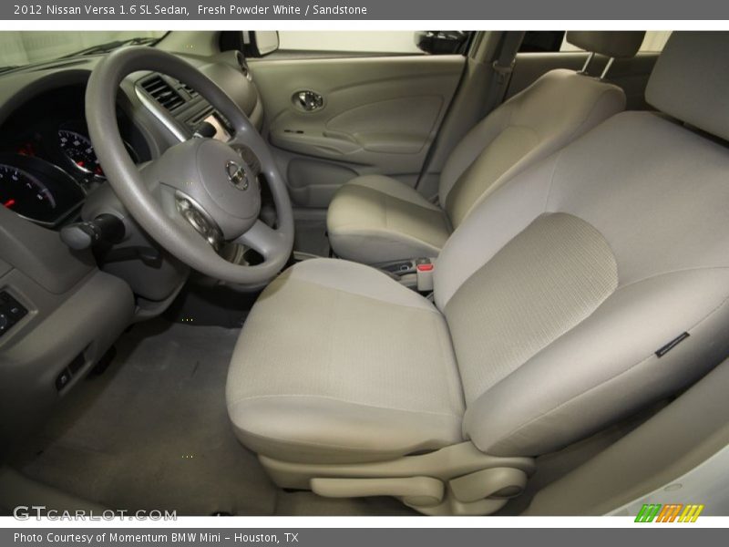 Fresh Powder White / Sandstone 2012 Nissan Versa 1.6 SL Sedan
