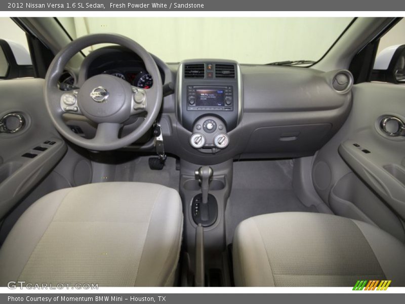 Fresh Powder White / Sandstone 2012 Nissan Versa 1.6 SL Sedan
