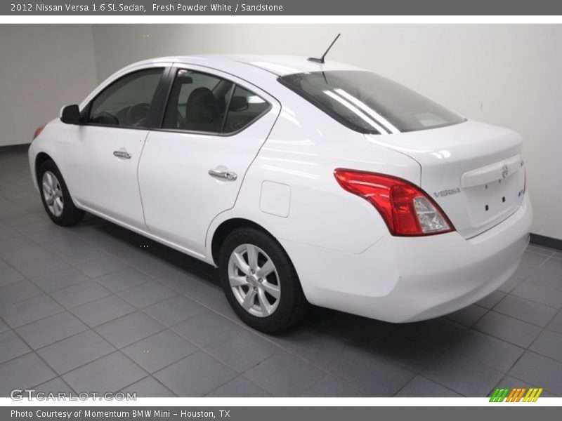 Fresh Powder White / Sandstone 2012 Nissan Versa 1.6 SL Sedan