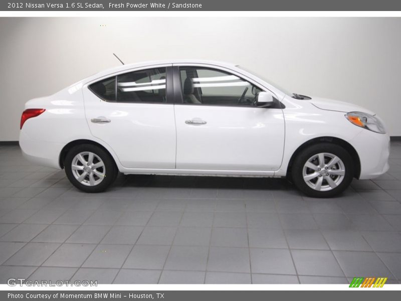 Fresh Powder White / Sandstone 2012 Nissan Versa 1.6 SL Sedan