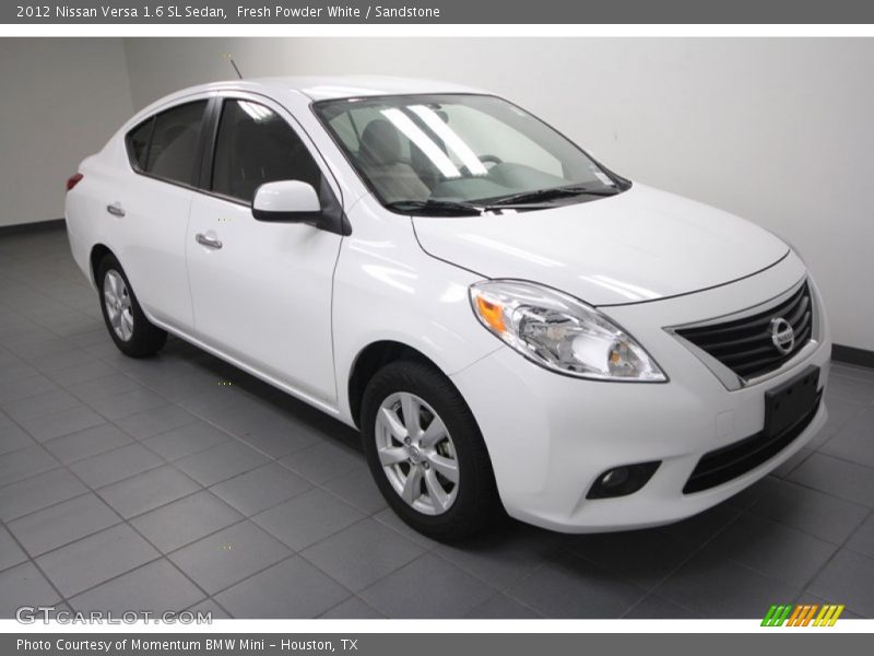 Fresh Powder White / Sandstone 2012 Nissan Versa 1.6 SL Sedan