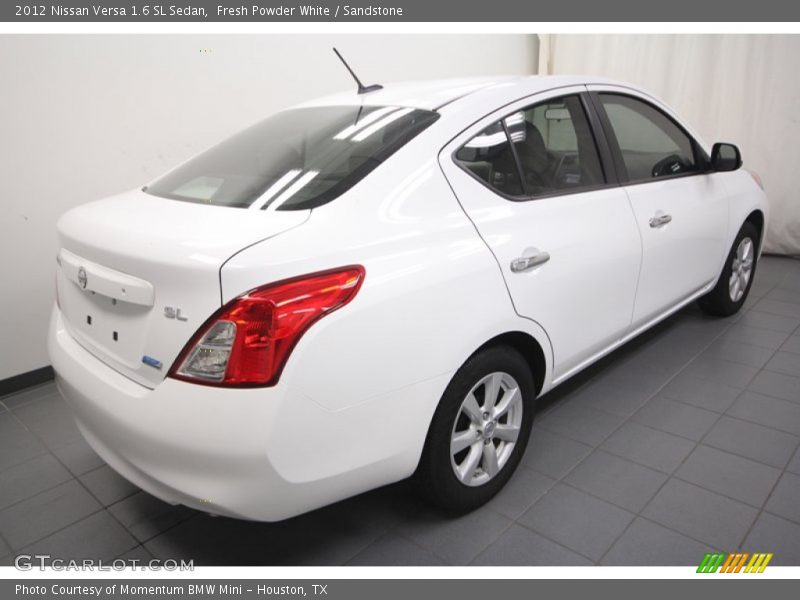 Fresh Powder White / Sandstone 2012 Nissan Versa 1.6 SL Sedan