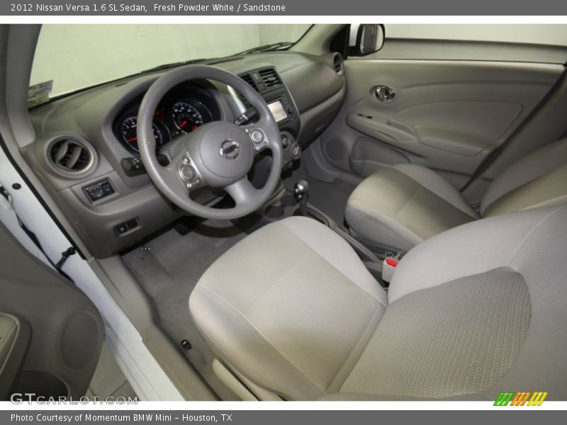 Fresh Powder White / Sandstone 2012 Nissan Versa 1.6 SL Sedan