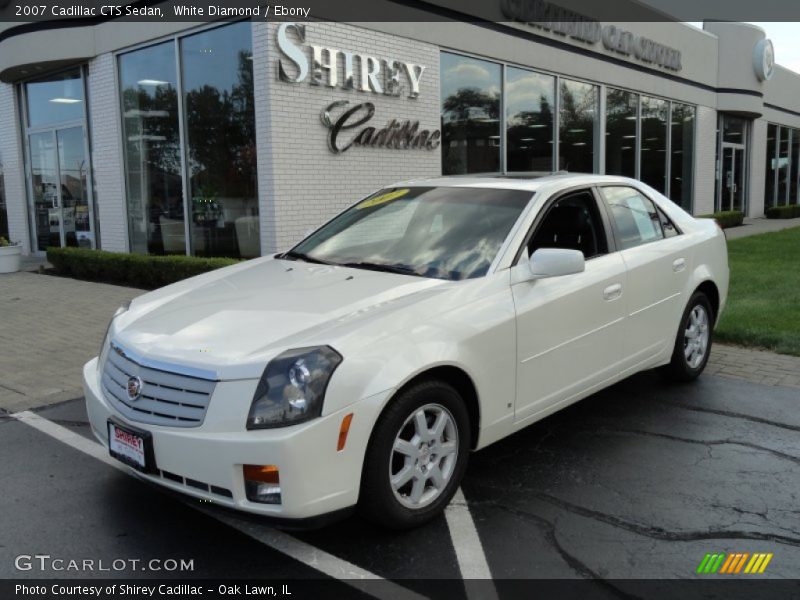 White Diamond / Ebony 2007 Cadillac CTS Sedan
