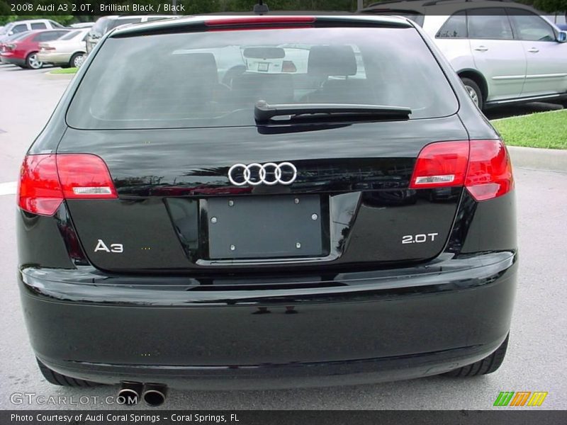 Brilliant Black / Black 2008 Audi A3 2.0T