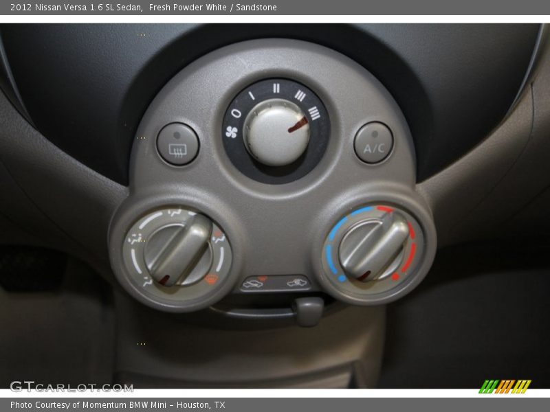 Fresh Powder White / Sandstone 2012 Nissan Versa 1.6 SL Sedan