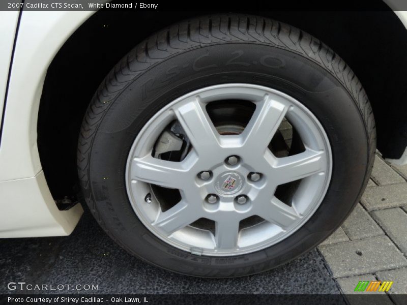 White Diamond / Ebony 2007 Cadillac CTS Sedan