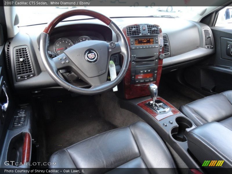 White Diamond / Ebony 2007 Cadillac CTS Sedan