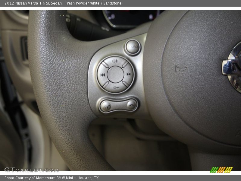 Fresh Powder White / Sandstone 2012 Nissan Versa 1.6 SL Sedan