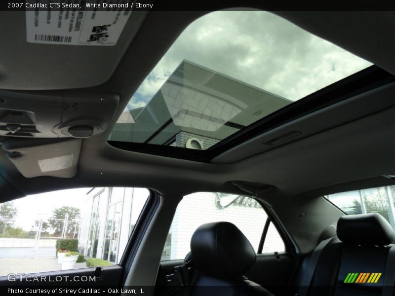White Diamond / Ebony 2007 Cadillac CTS Sedan