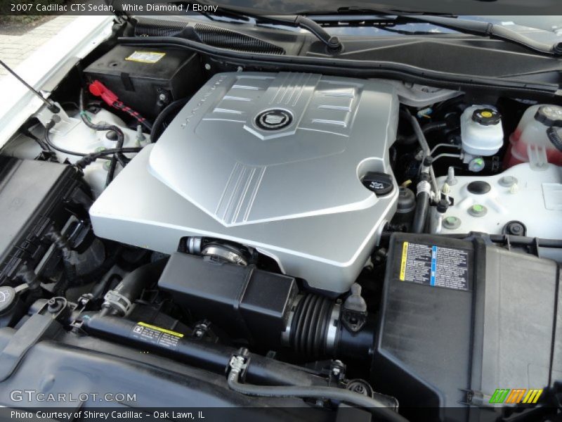 White Diamond / Ebony 2007 Cadillac CTS Sedan