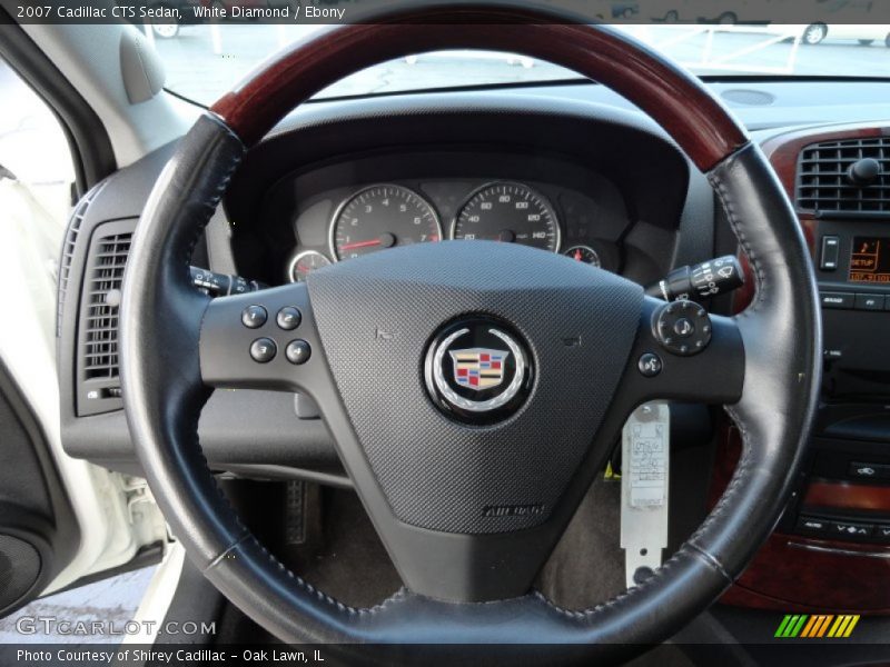 White Diamond / Ebony 2007 Cadillac CTS Sedan