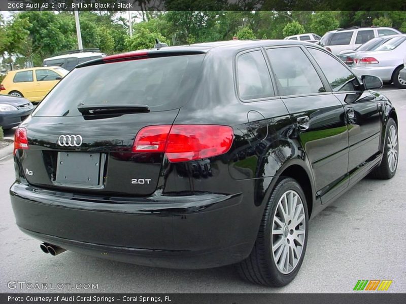 Brilliant Black / Black 2008 Audi A3 2.0T