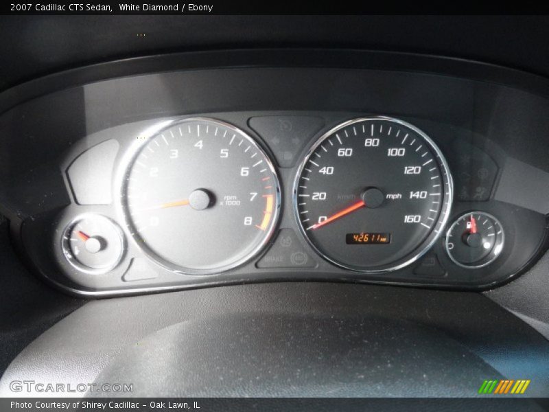 White Diamond / Ebony 2007 Cadillac CTS Sedan