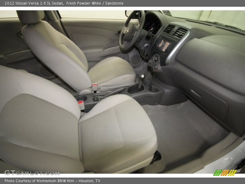Fresh Powder White / Sandstone 2012 Nissan Versa 1.6 SL Sedan