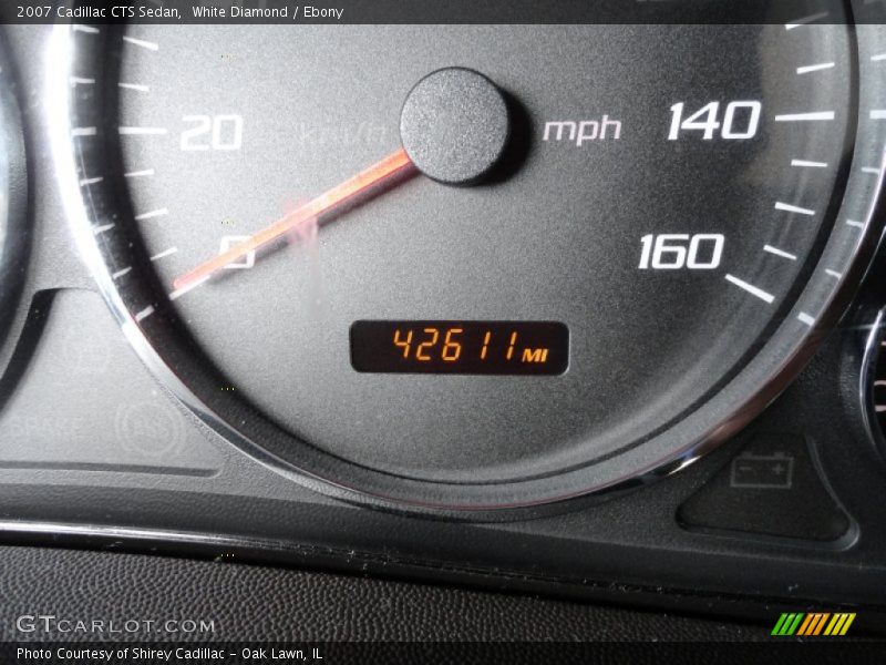 White Diamond / Ebony 2007 Cadillac CTS Sedan