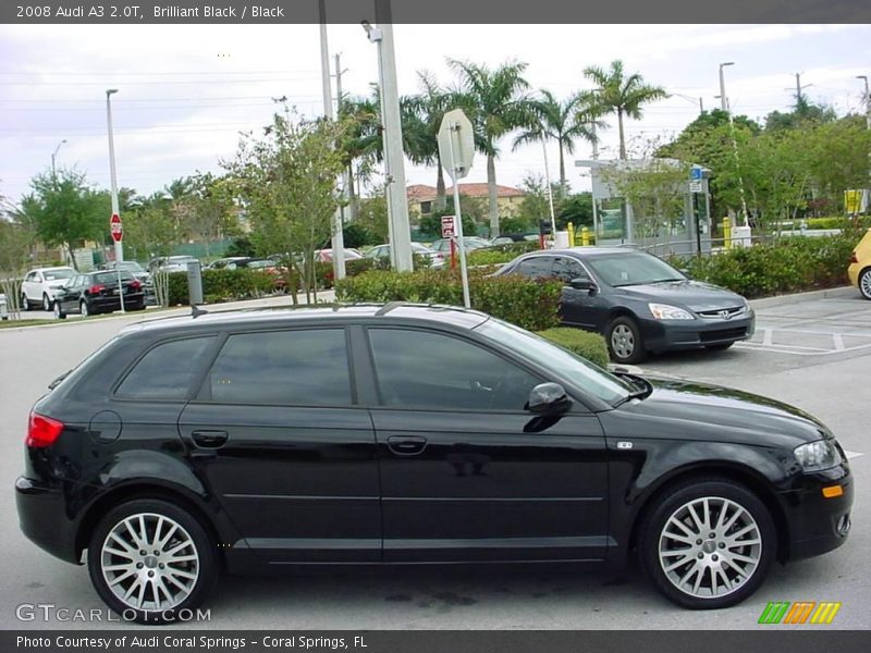 Brilliant Black / Black 2008 Audi A3 2.0T