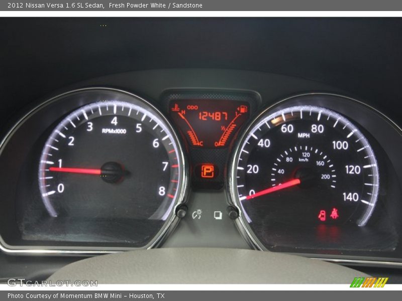 Fresh Powder White / Sandstone 2012 Nissan Versa 1.6 SL Sedan