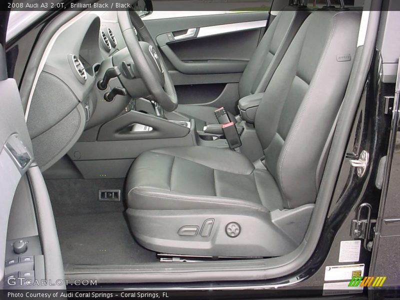 Brilliant Black / Black 2008 Audi A3 2.0T