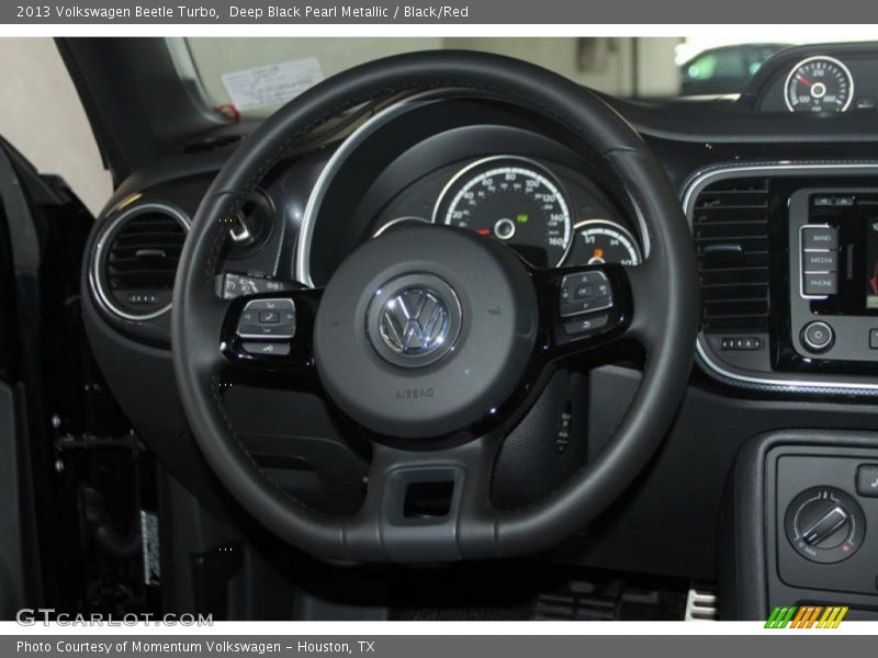 Deep Black Pearl Metallic / Black/Red 2013 Volkswagen Beetle Turbo