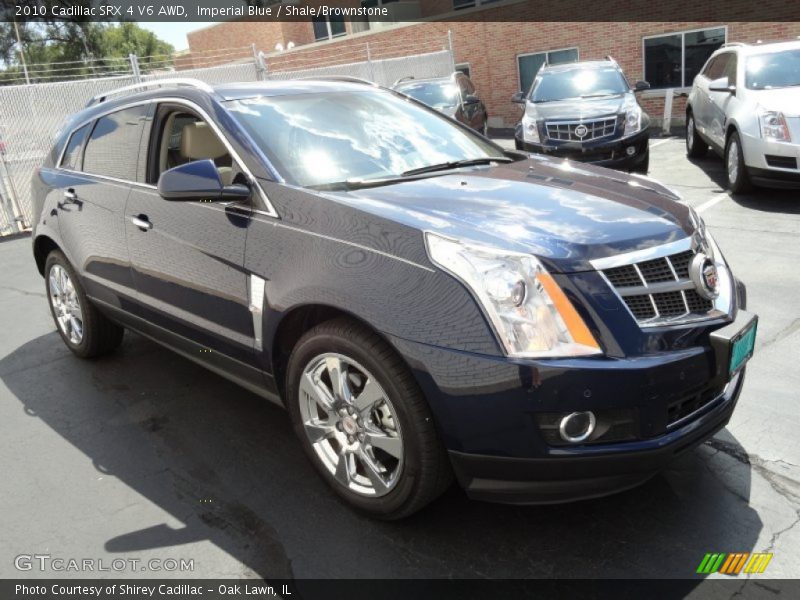 Imperial Blue / Shale/Brownstone 2010 Cadillac SRX 4 V6 AWD