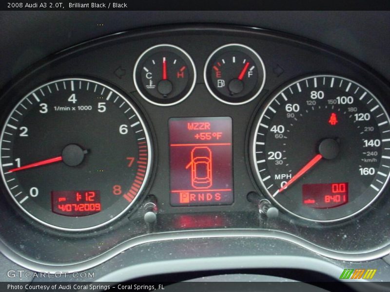 Brilliant Black / Black 2008 Audi A3 2.0T