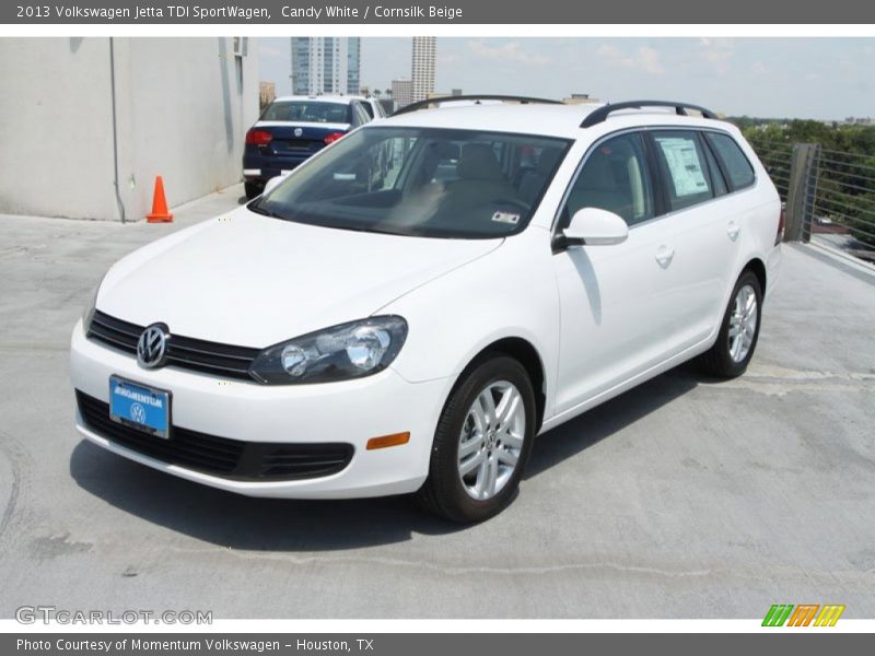 Candy White / Cornsilk Beige 2013 Volkswagen Jetta TDI SportWagen