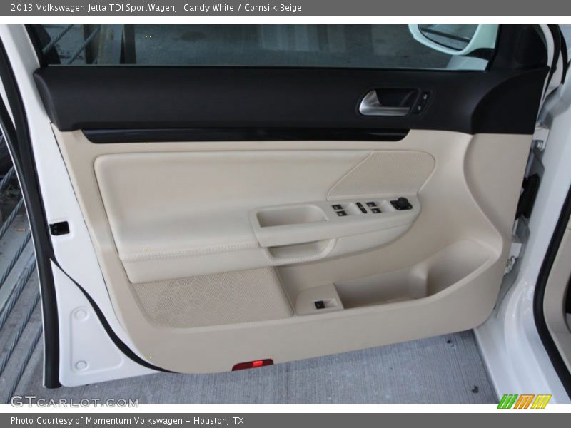 Candy White / Cornsilk Beige 2013 Volkswagen Jetta TDI SportWagen