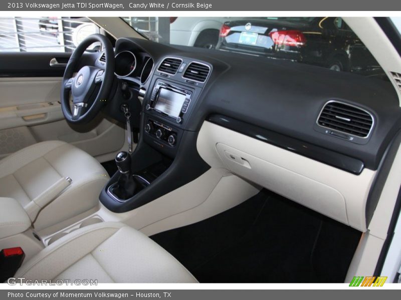 Candy White / Cornsilk Beige 2013 Volkswagen Jetta TDI SportWagen