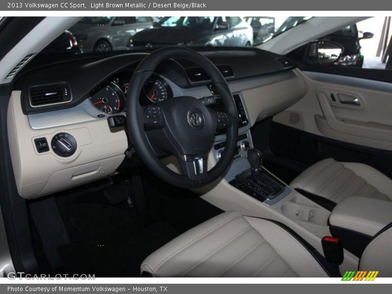 Light Brown Metallic / Desert Beige/Black 2013 Volkswagen CC Sport