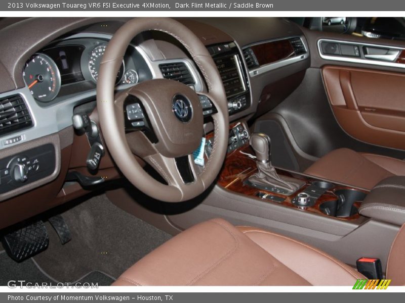 Dark Flint Metallic / Saddle Brown 2013 Volkswagen Touareg VR6 FSI Executive 4XMotion