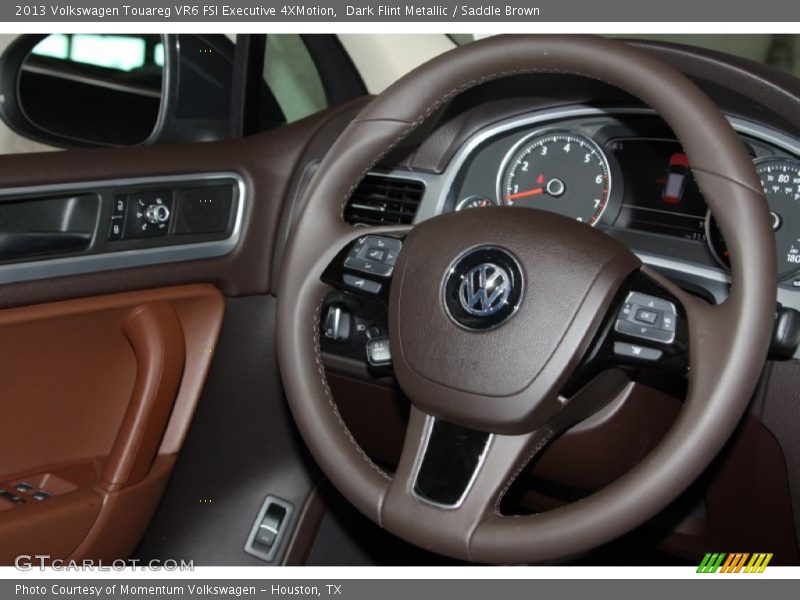 Dark Flint Metallic / Saddle Brown 2013 Volkswagen Touareg VR6 FSI Executive 4XMotion