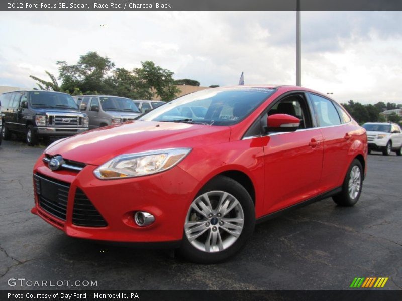 Race Red / Charcoal Black 2012 Ford Focus SEL Sedan
