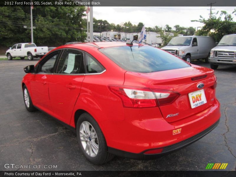 Race Red / Charcoal Black 2012 Ford Focus SEL Sedan