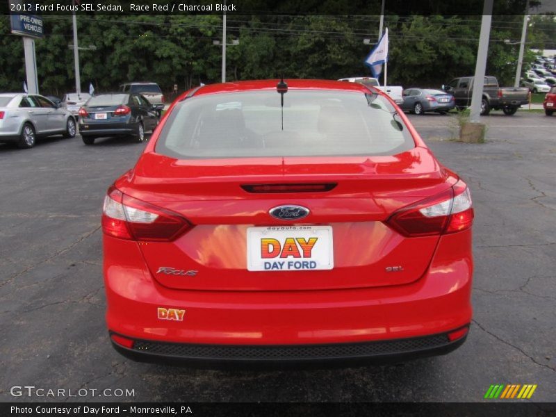 Race Red / Charcoal Black 2012 Ford Focus SEL Sedan