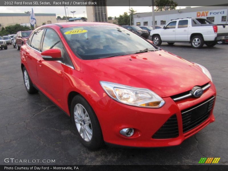 Race Red / Charcoal Black 2012 Ford Focus SEL Sedan