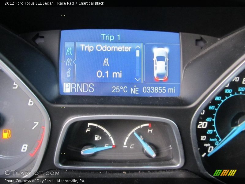 Race Red / Charcoal Black 2012 Ford Focus SEL Sedan