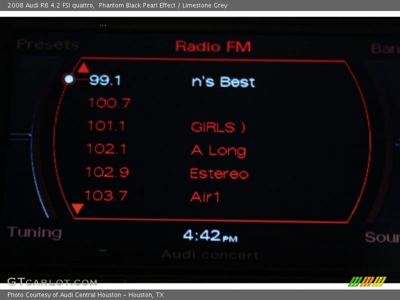 Phantom Black Pearl Effect / Limestone Grey 2008 Audi R8 4.2 FSI quattro