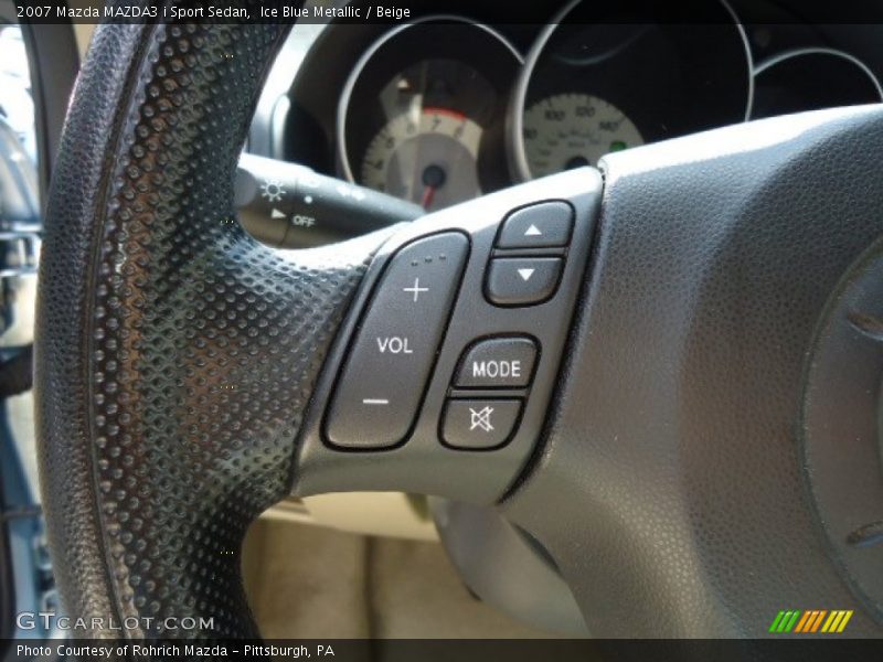 Ice Blue Metallic / Beige 2007 Mazda MAZDA3 i Sport Sedan