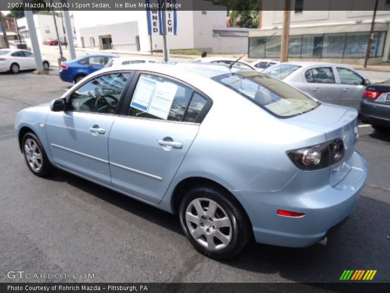 Ice Blue Metallic / Beige 2007 Mazda MAZDA3 i Sport Sedan