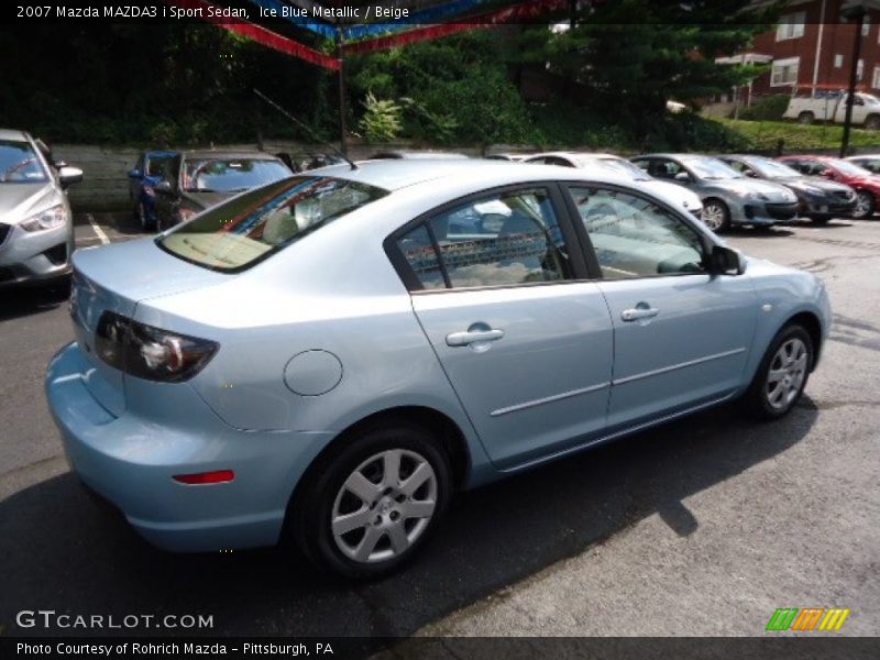 Ice Blue Metallic / Beige 2007 Mazda MAZDA3 i Sport Sedan
